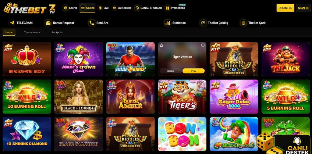 TheBet - Online Spor Bahisleri ve Slot Oyunları 2 TheBet Oyun Kategorileri